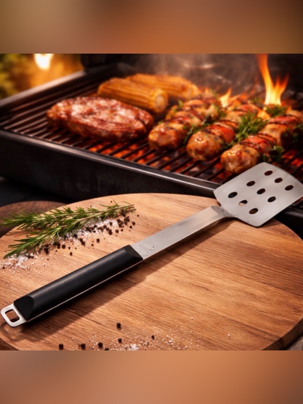 BergHOFF Eclipse 16” Spatula Stainless Steel Grill BBQ Turner Designer(F123)✨